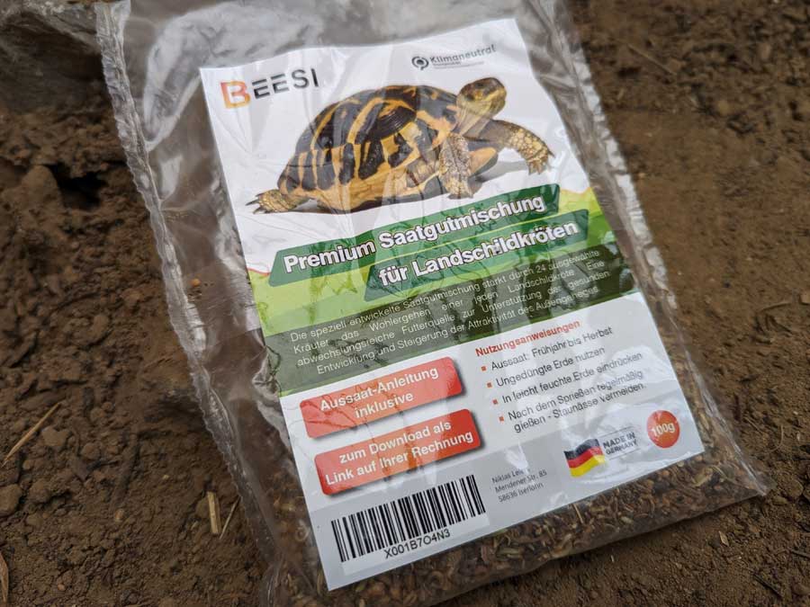 Saatgut für das Schildkrötengehege